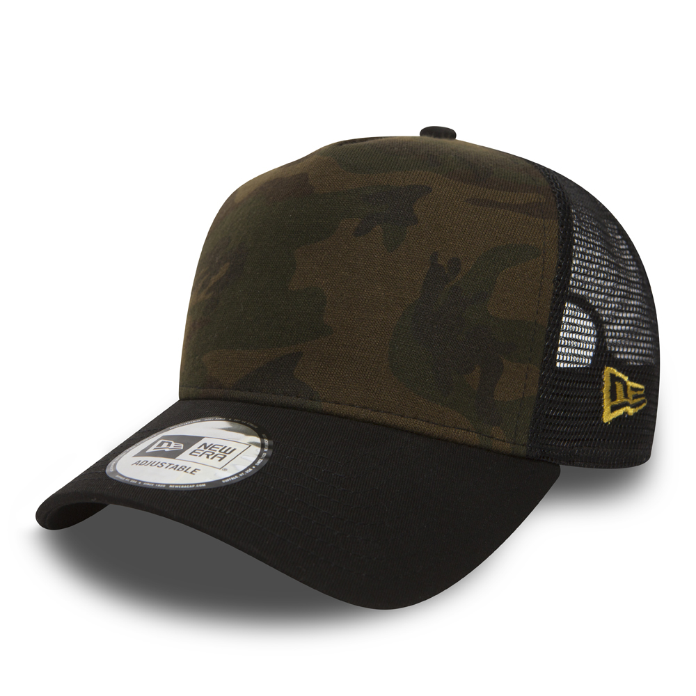 New Era – Black 'N' Gold – A Frame Trucker – Jersey mit Camouflage-Muster