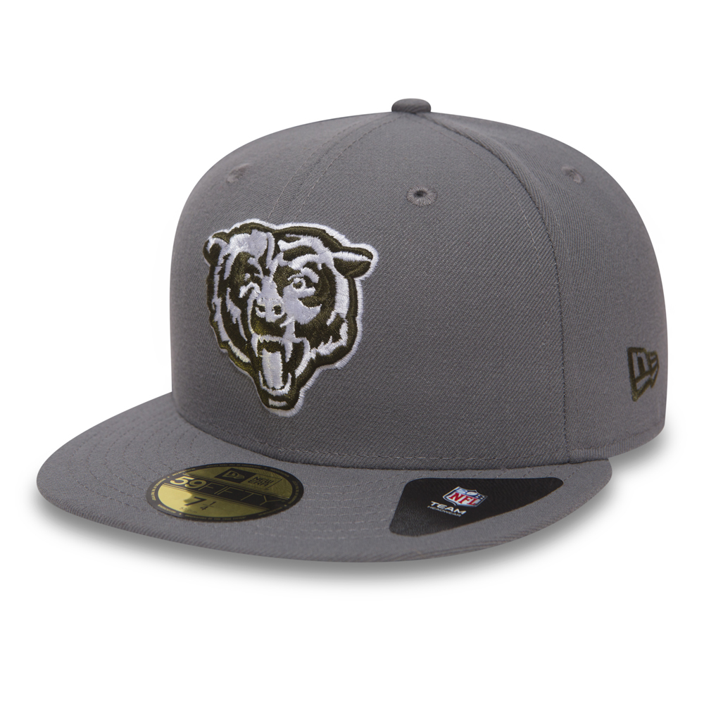 Chicago Bears 59FIFTY, gris Storm