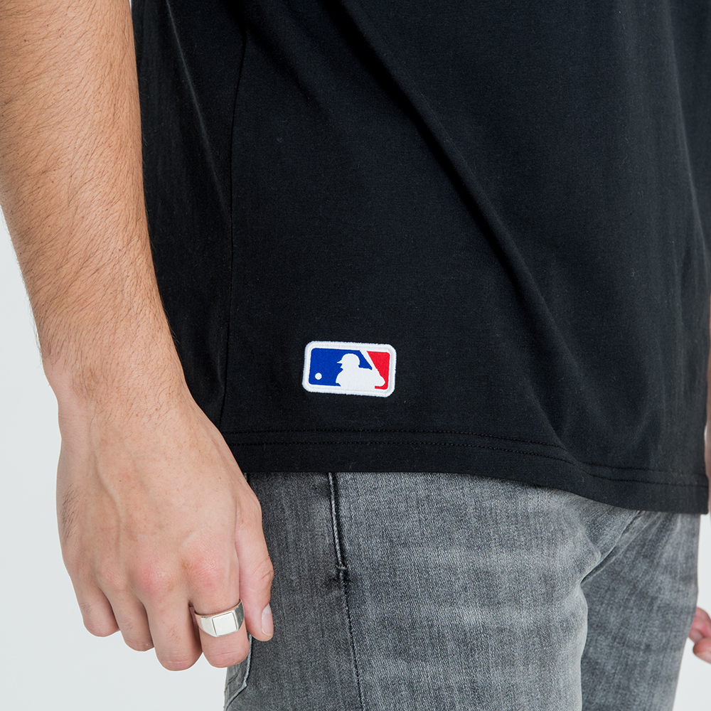 Los Angeles Dodgers Infill Logo Schwarzes T-Shirt