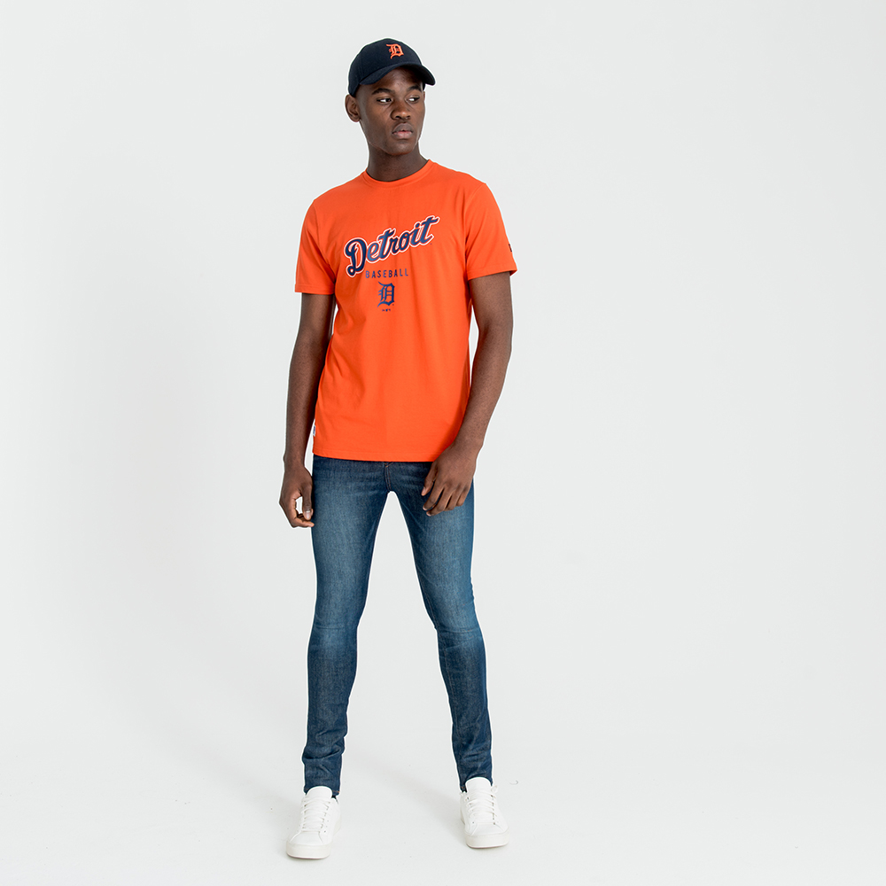 Detroit Tigers – Klassisches Mannschafts-T-Shirt in Orange