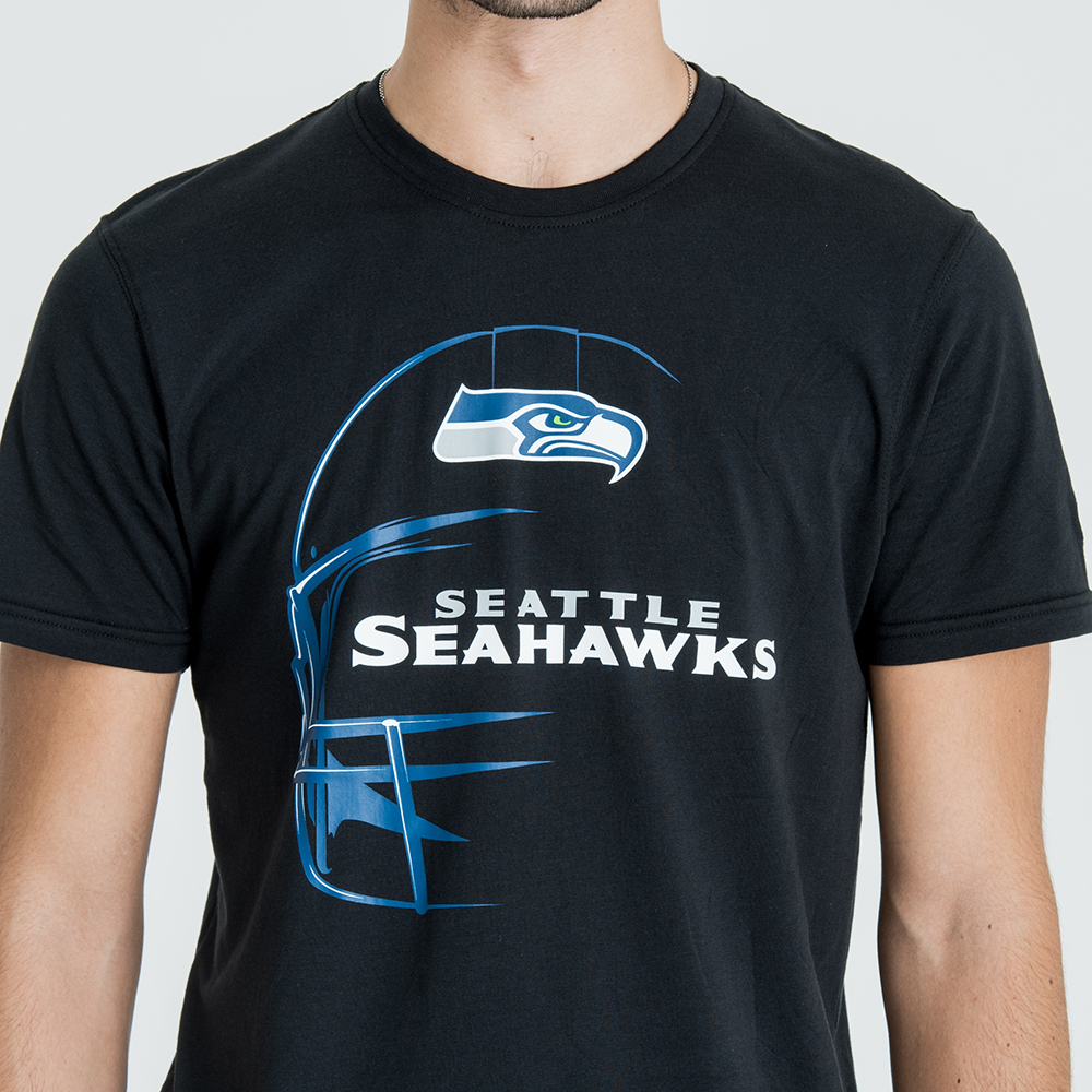 Maglietta Linea Seattle Seahawks Unisex Adulto New EraNew Era NFL Headshot Tee Seasea Marca 