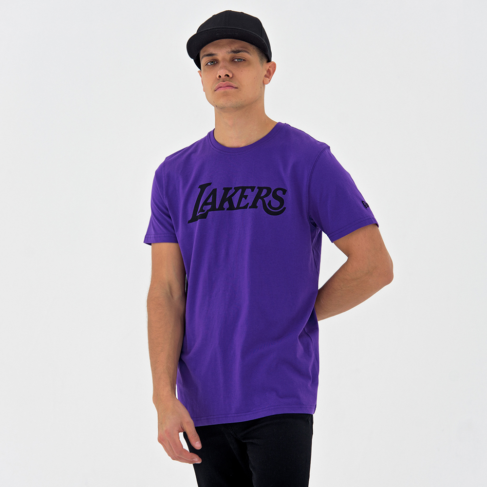 Los Angeles Lakers – T-Shirt in Lila mit Pop-Logo