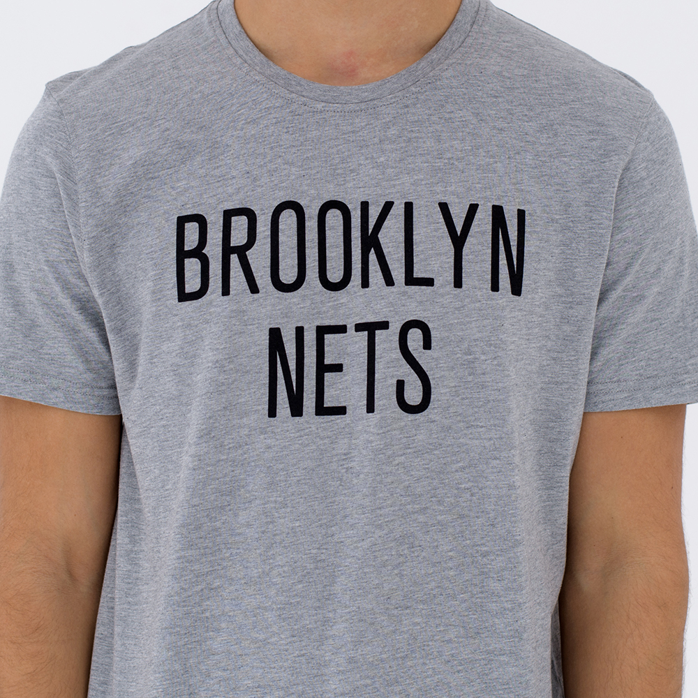 Camiseta Brooklyn Nets Pop Logo, gris