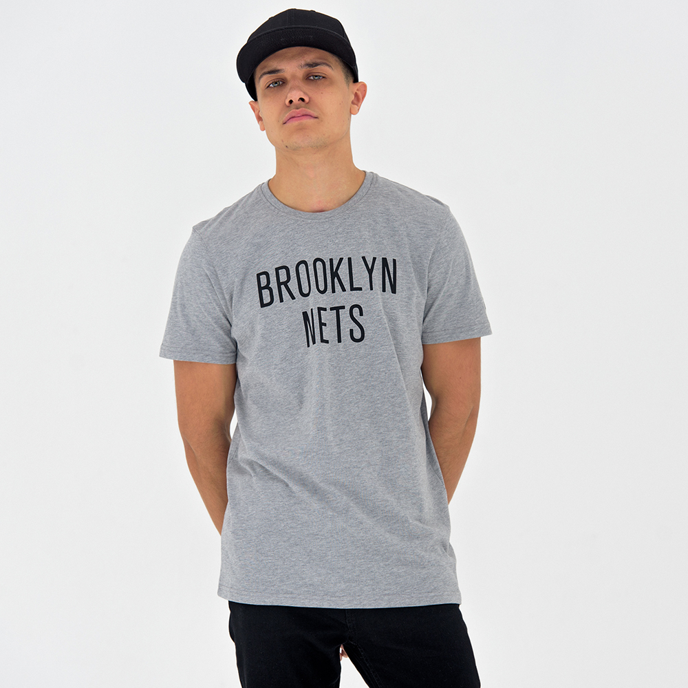 Brooklyn –Nets Pop Logo – Graues T-Shirt