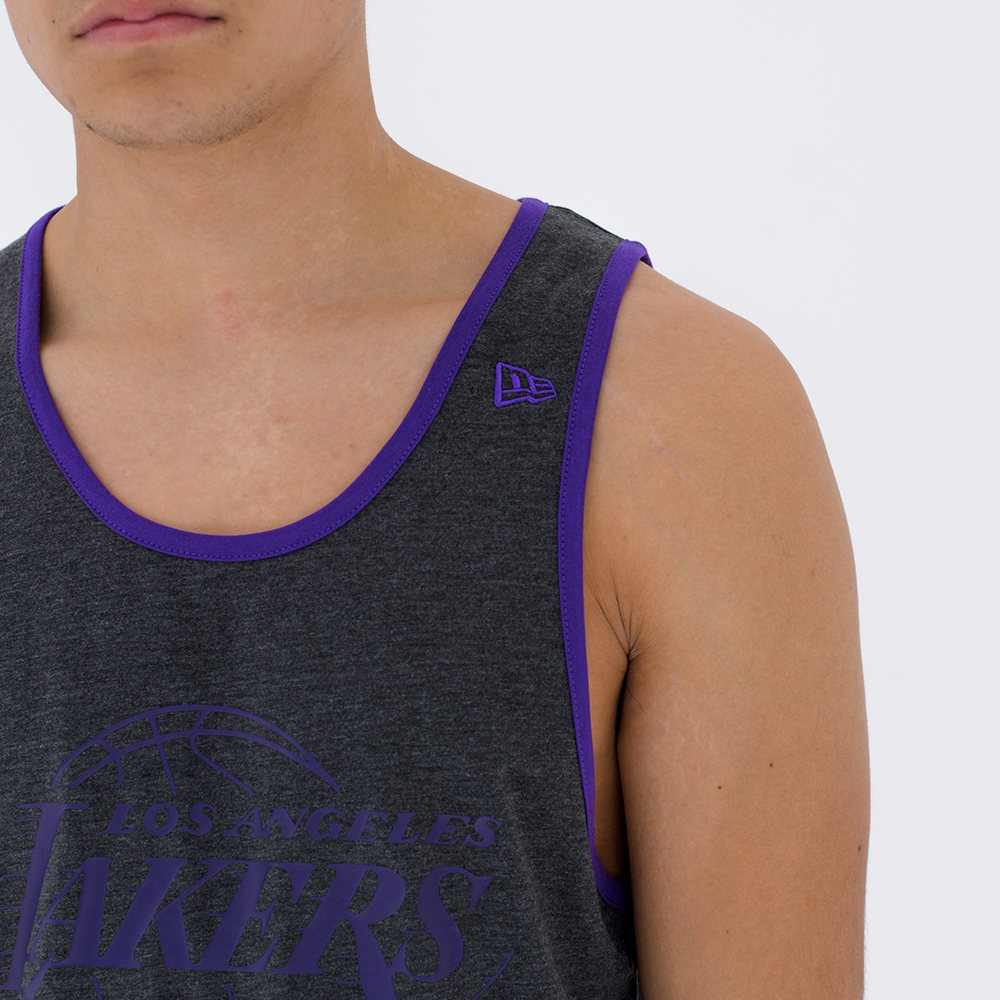 Camiseta de tirantes Los Angeles Lakers Pop Logo, grafito heather