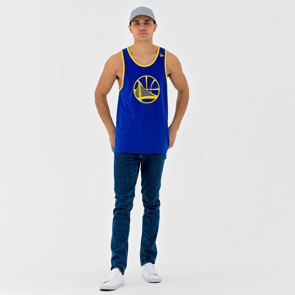 Débardeur avec logo coloré Golden State Warriors bleu