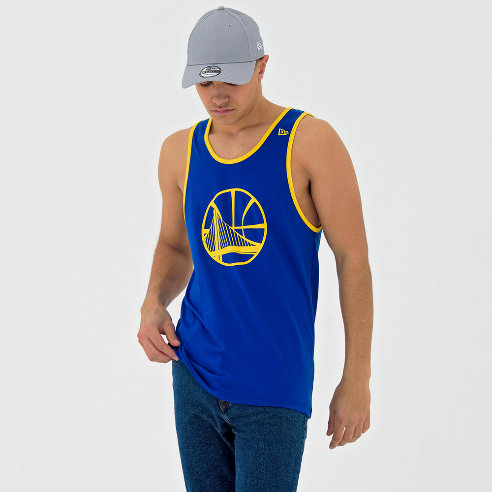 Débardeur avec logo coloré Golden State Warriors bleu