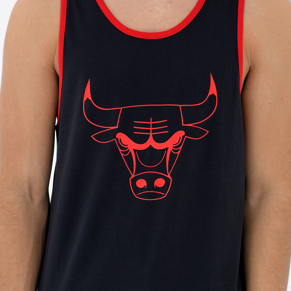 Camiseta de tirantes Chicago Bulls Pop Logo, negro