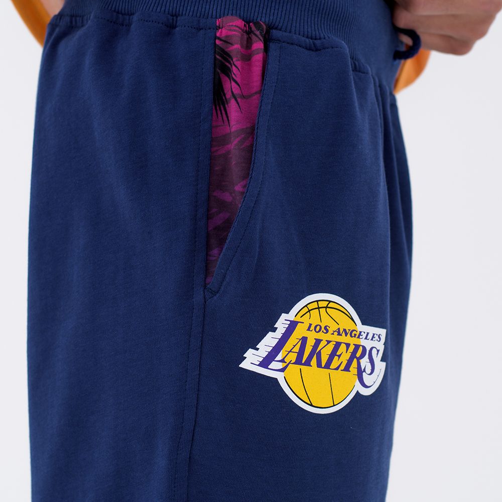 Pantalones cortos Los Angeles Lakers Coastal Heat, azul marino