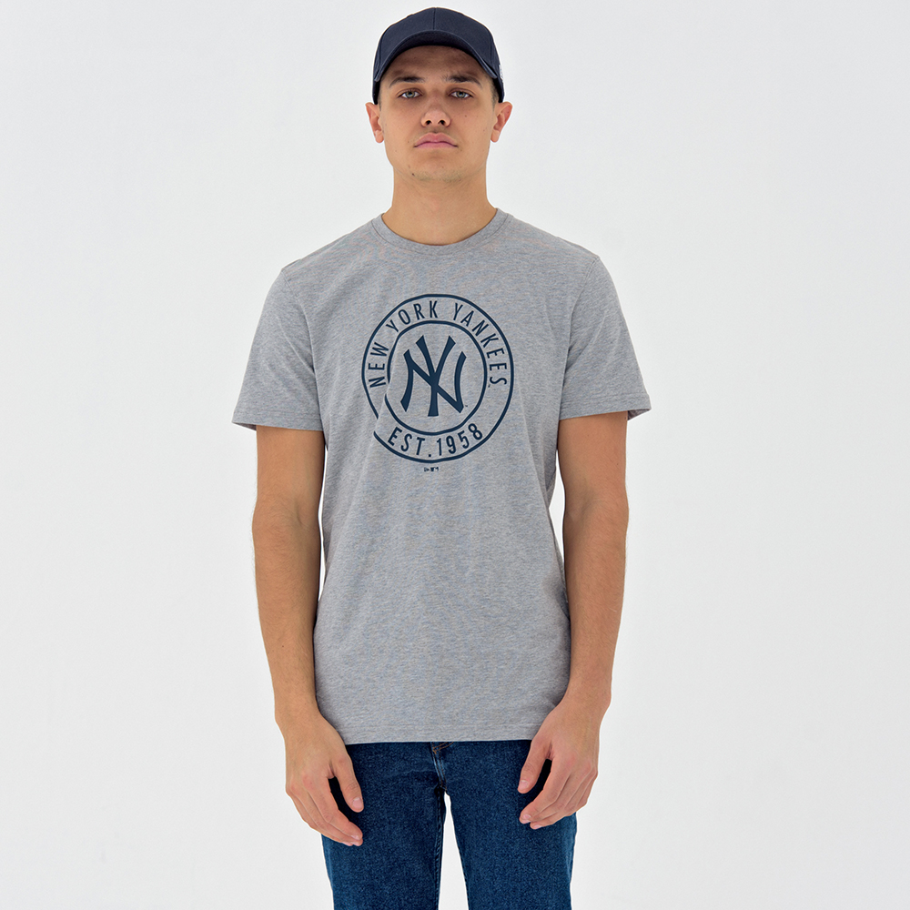 T-shirt New York Yankees MLB Wheel grigia