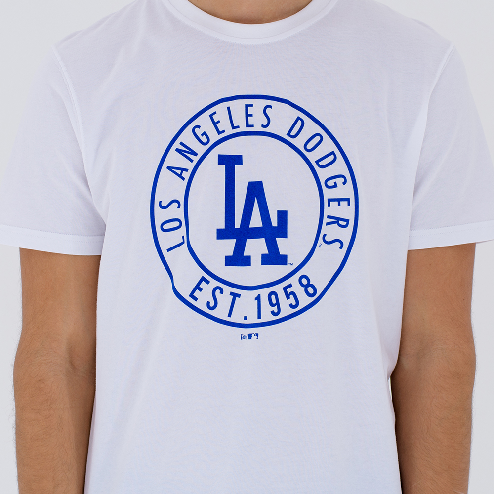 T-shirt blanc Los Angeles Dodgers MLB Wheel