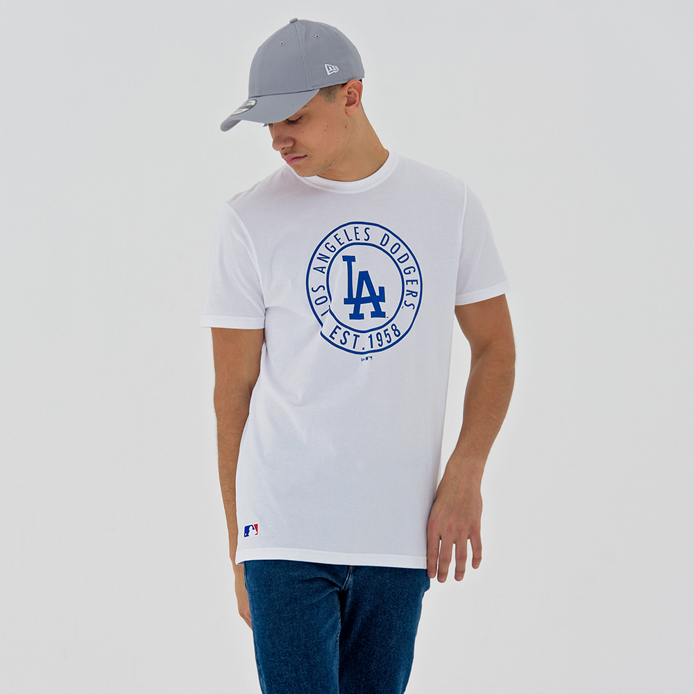 Los Angeles Dodgers MLB – Weißes T-Shirt mit Kreisdetail