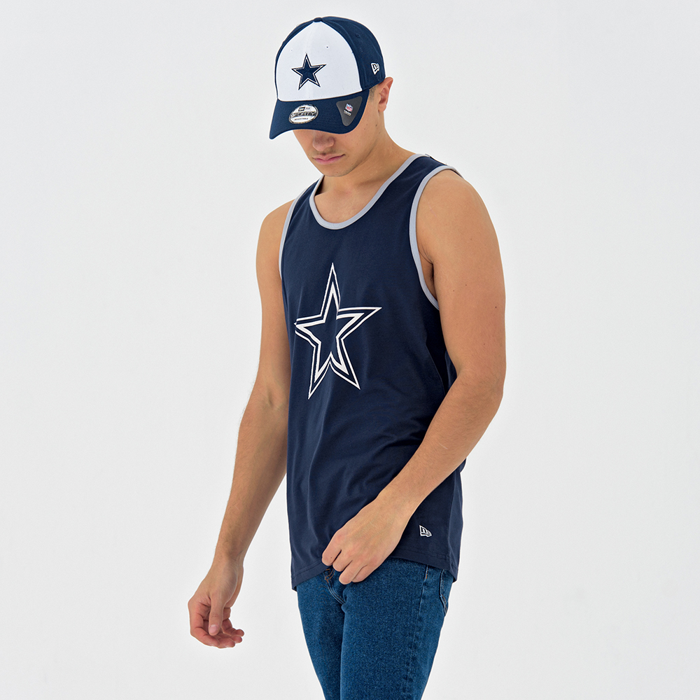 Camiseta de tirantes Dallas Cowboys Dry Era, azul marino