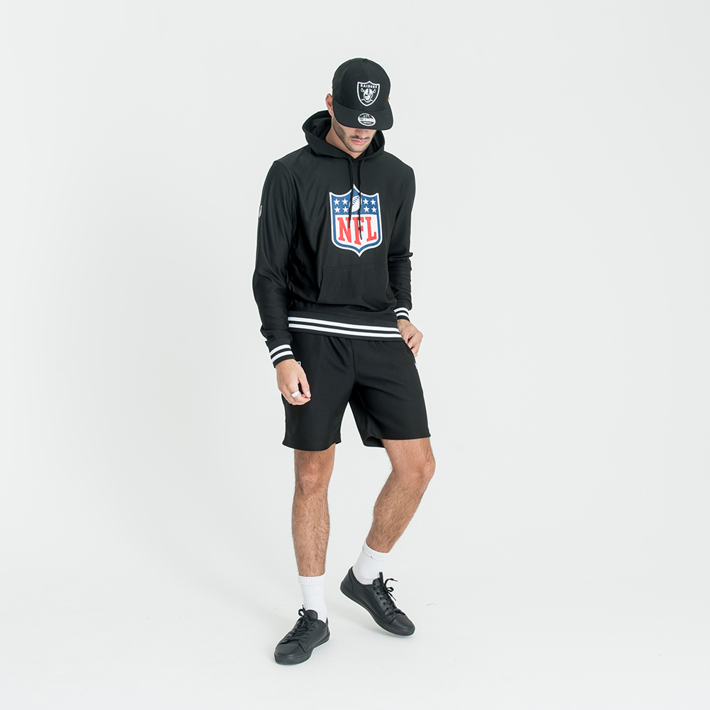 Felpa chiusa con cappuccio NFL Logo Dry Era nera