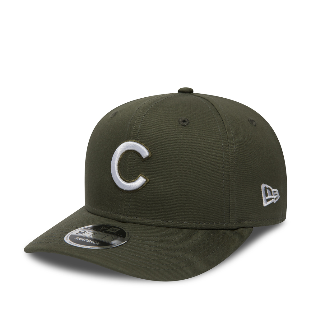 Chicago Cubs Pre-Curved 9FIFTY Snapback, verde oliva