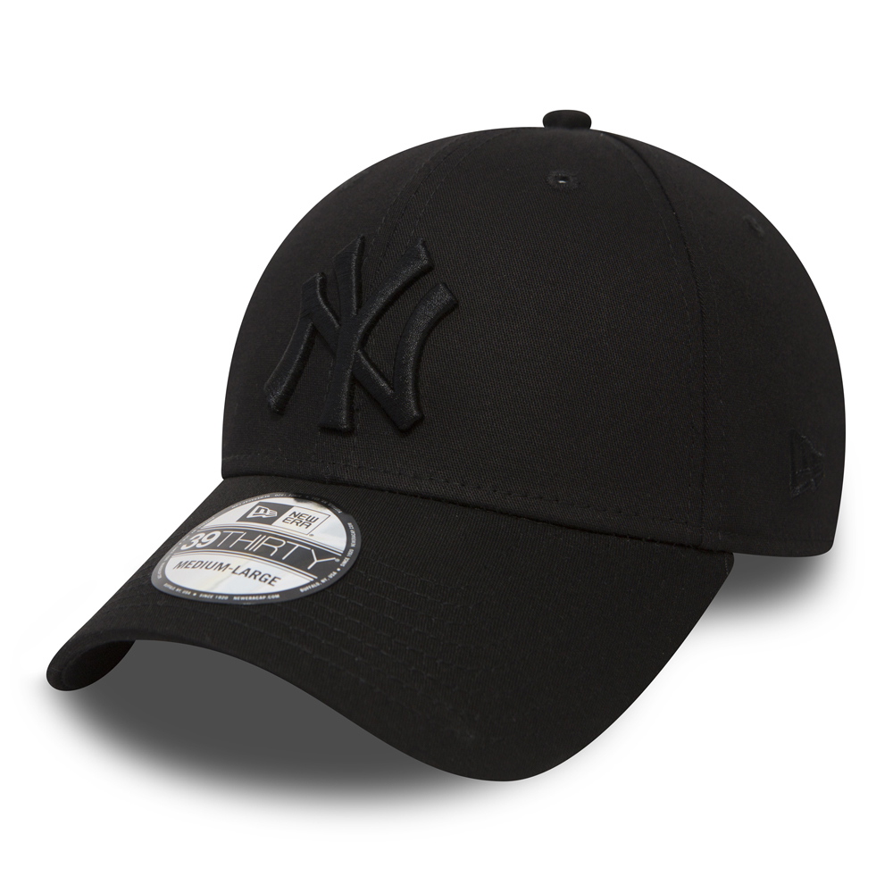 Schwarze New York Yankees Classic 39THIRTY Stretch Fit Cap