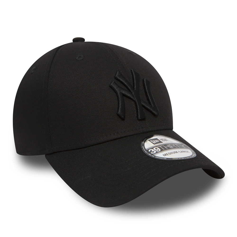 Schwarze New York Yankees Classic 39THIRTY Stretch Fit Cap