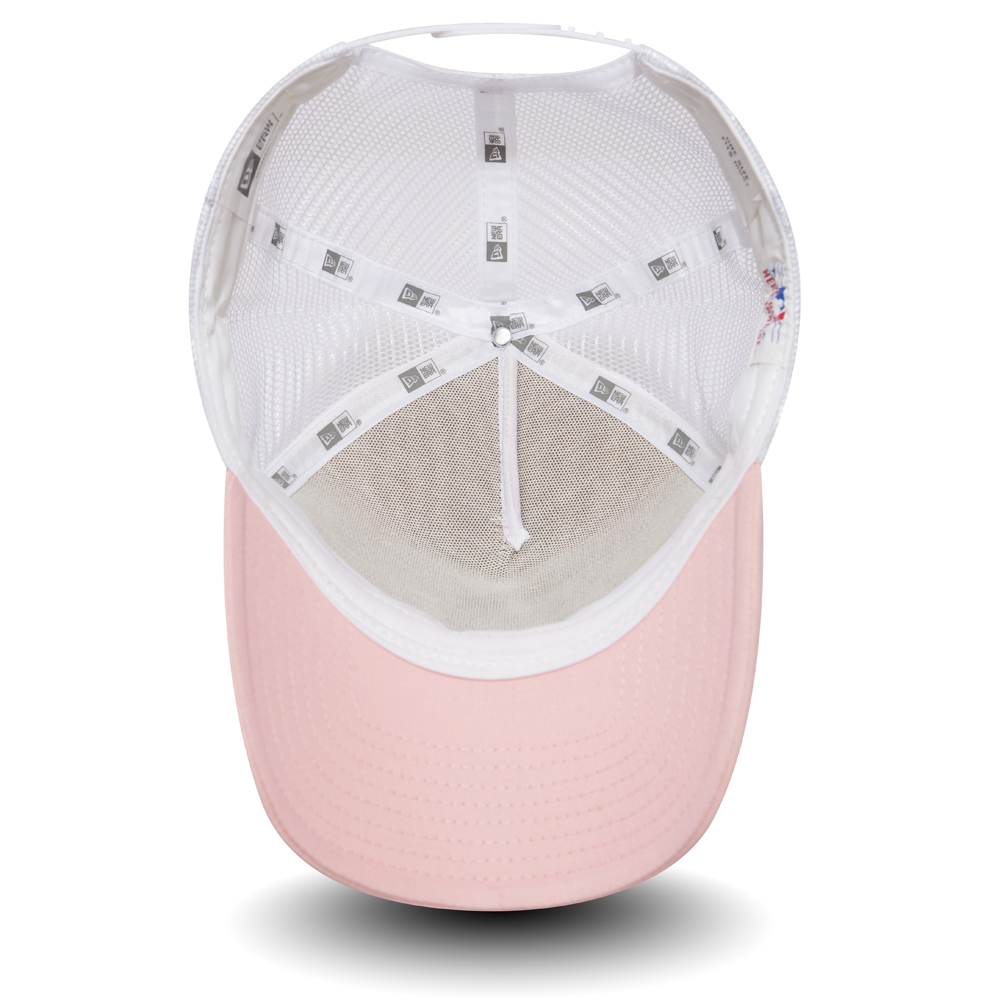 Die unverzichtbare, rosafarbene Los Angeles Dodgers A-Frame Trucker-Kappe für die Damen