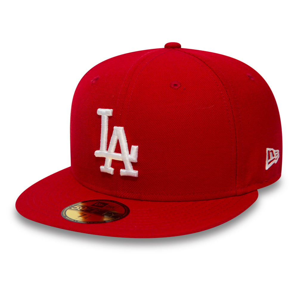 Official New Era LA Dodgers Essential Red 59FIFTY Fitted Cap 