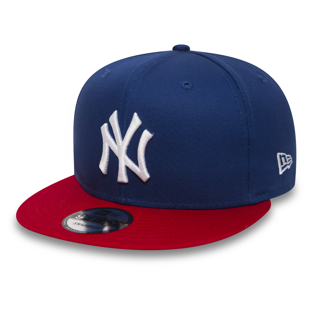 NY Yankees Cotton Block 9FIFTY Blu Snapback
