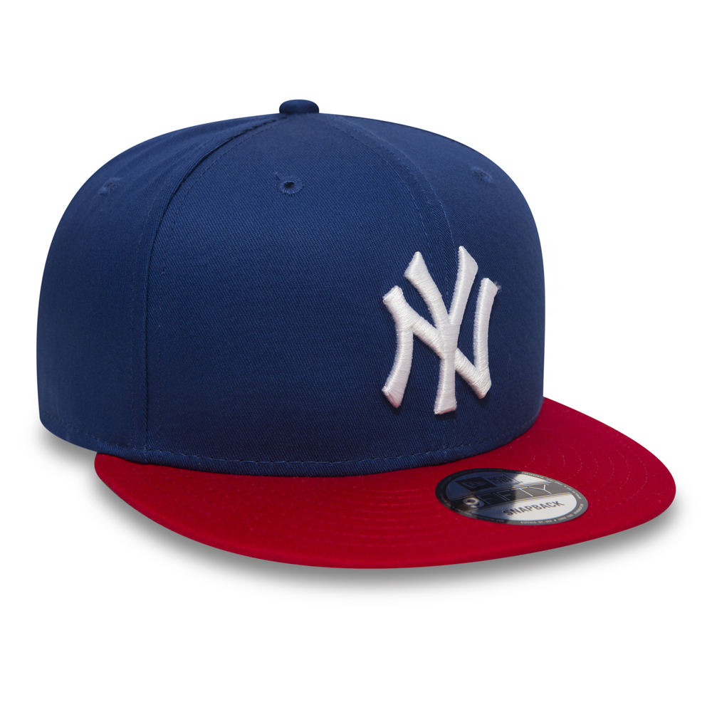 NY Yankees Cotton Block 9FIFTY Blu Snapback