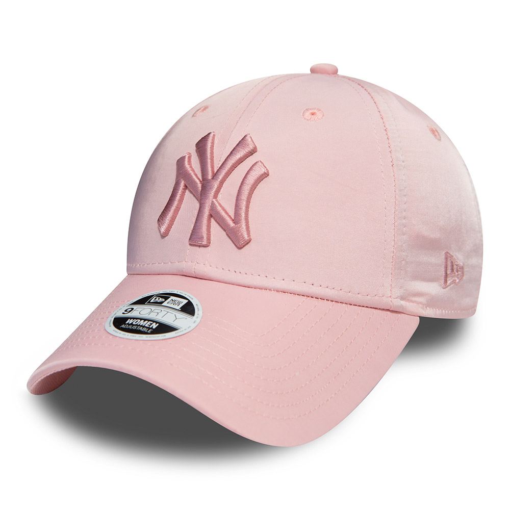 New York Yankees 9FORTY in raso rosa donna