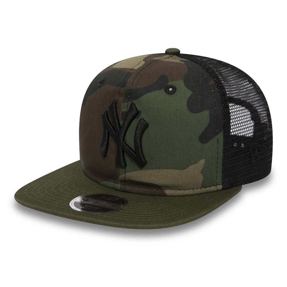 New York Yankees Washed Camo 9FIFTY Trucker enfant