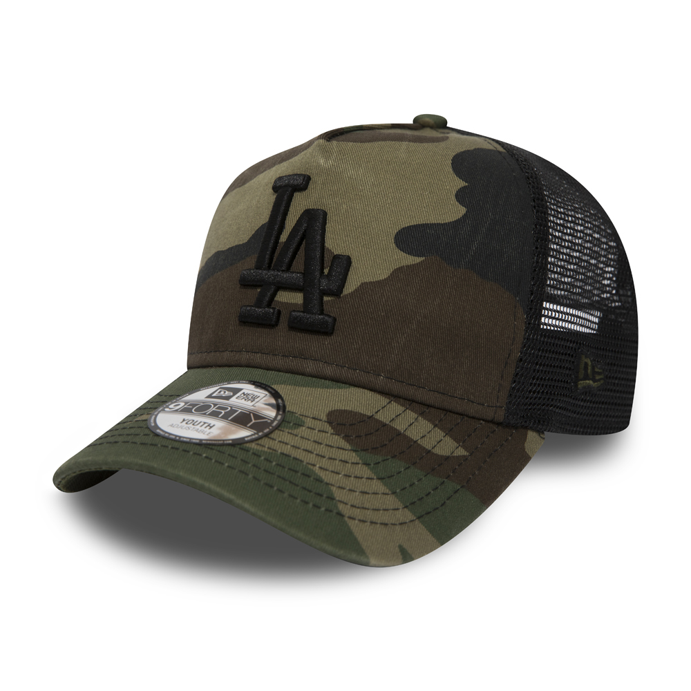 Los Angeles Dodgers Washed A Frame Trucker niño, camo