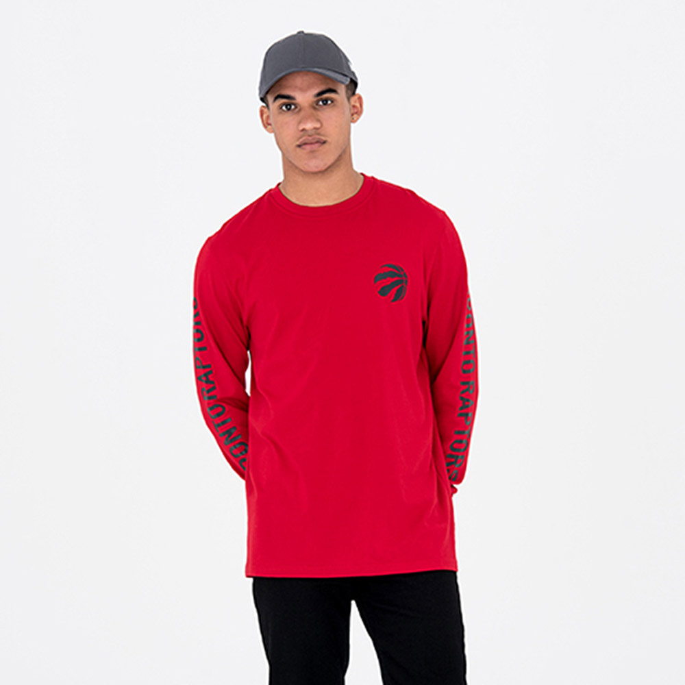 T-shirt Toronto Raptors a maniche lunghe rossa