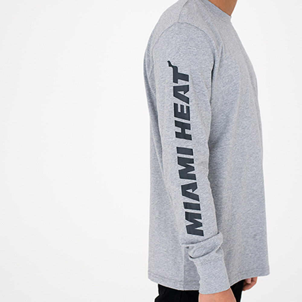 Camiseta de manga larga Miami Heat Team, gris