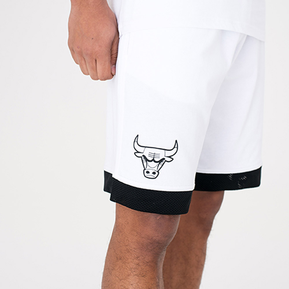 Pantalones cortos de malla Chicago Bulls Team, blanco
