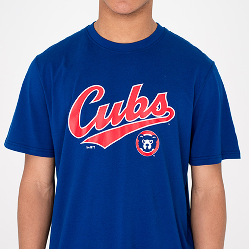 T-shirt bleu Chicago Cubs Coopers Town