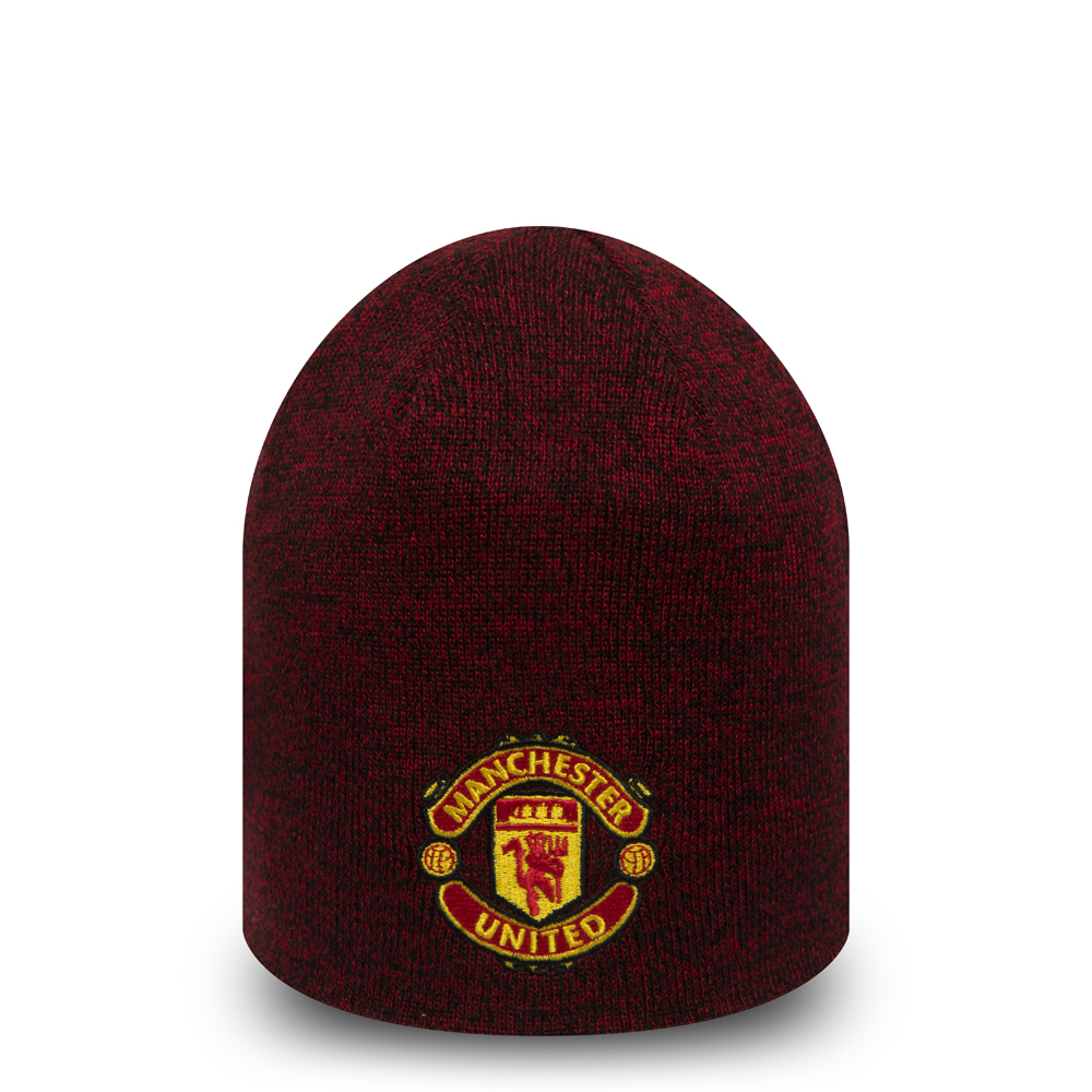 New Era Manchester United Football Club Official Adult Turn Up Text Beanie Hat 