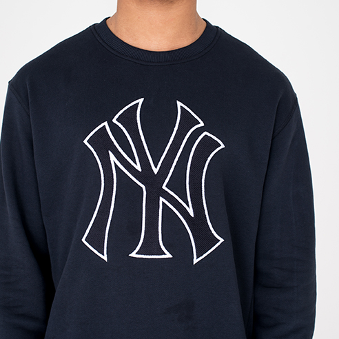 Cuello redondo New York Yankees University Club, azul marino