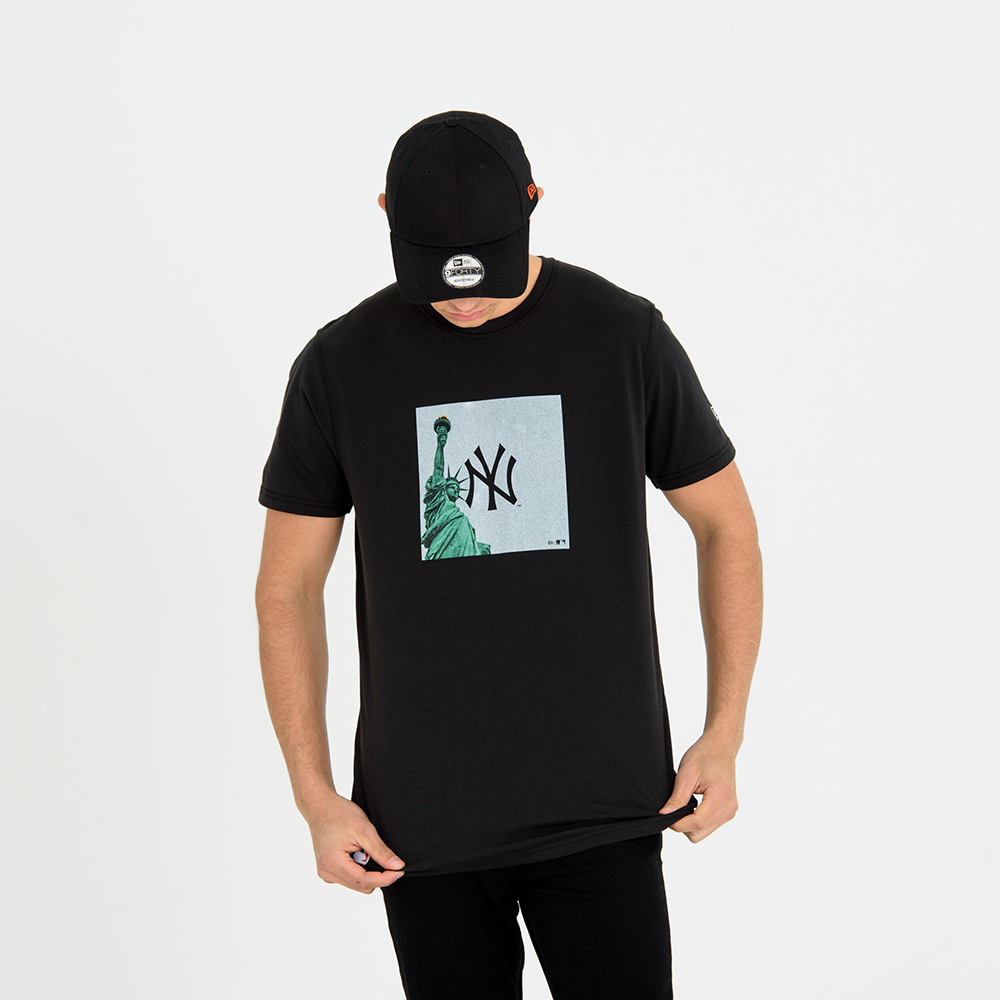 New York Yankees – T-Shirt – City-Print – Schwarz
