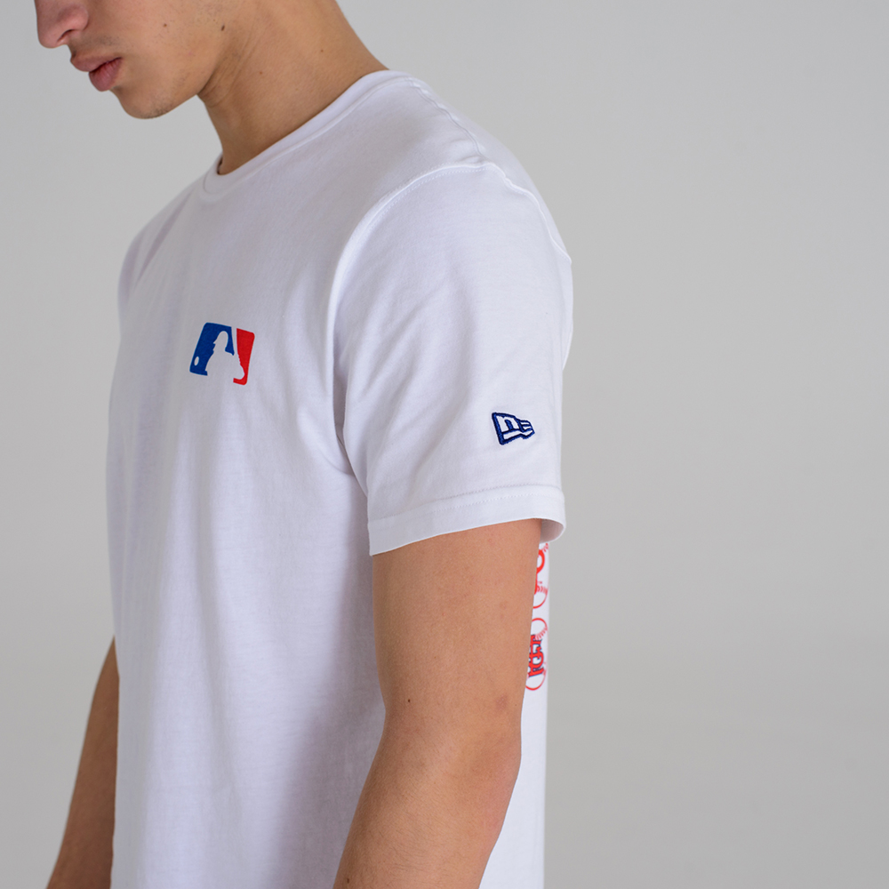 Camiseta MLB Logo Team Ball, blanco