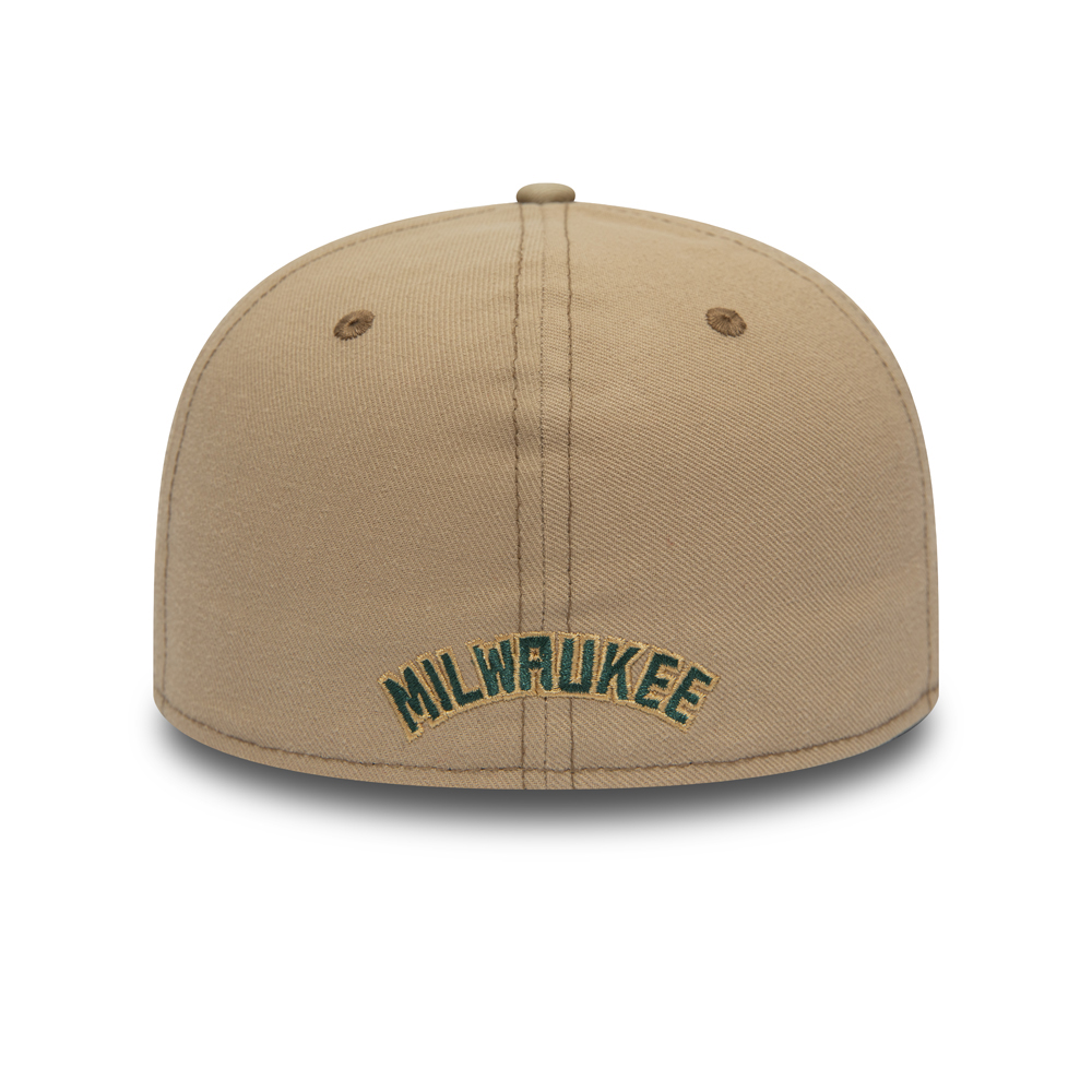 Cappellino 59FIFTY dei Milwaukee Bucks cammello