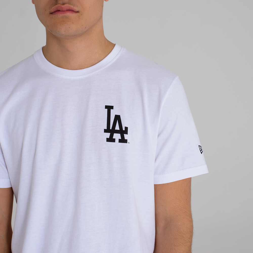 T-shirt avec écusson des Los Angeles Dodgers blanc