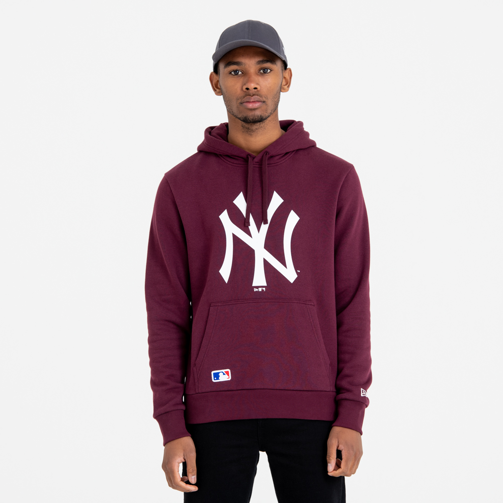 New York Yankees Team Logo Maroon Hoodie