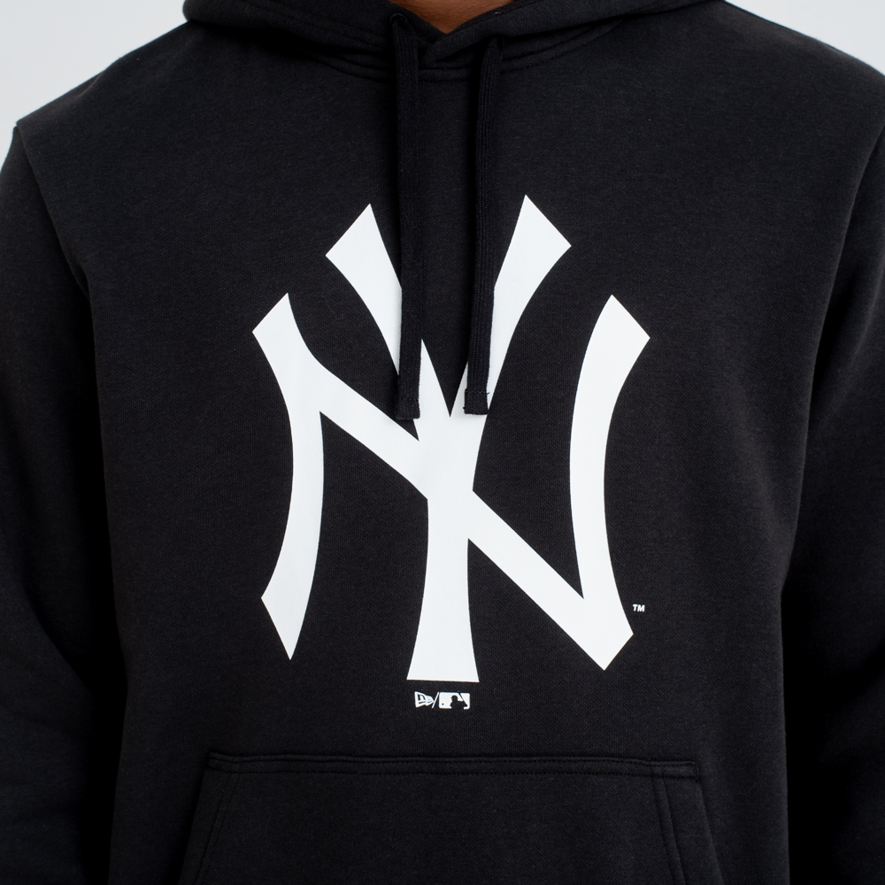 Felpa con cappuccio New York Yankees Team Logo nera
