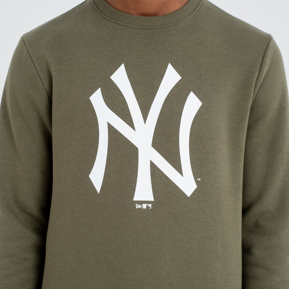 New York Yankees Team Logo Green Crew Neck Sweatshirt