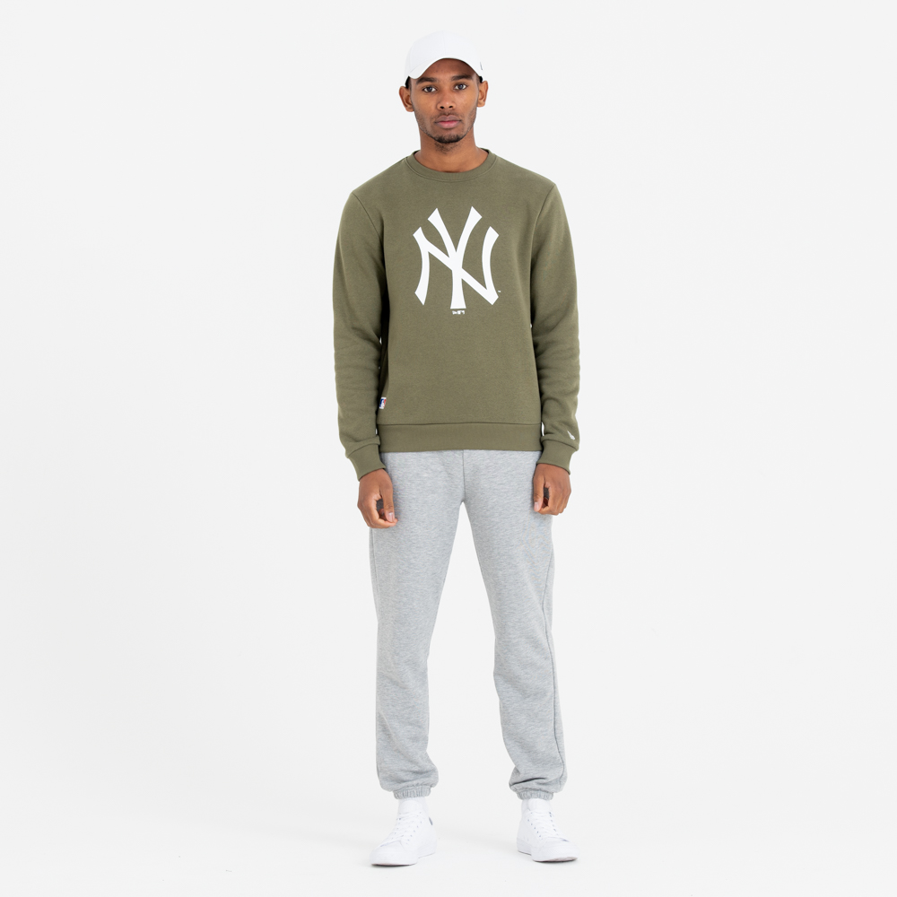 New York Yankees Team Logo Green Crew Neck Sweatshirt
