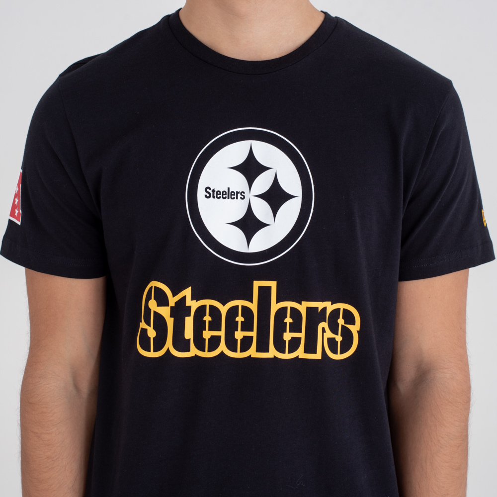 T-shirt Pittsburgh Steelers Fan noir à logo