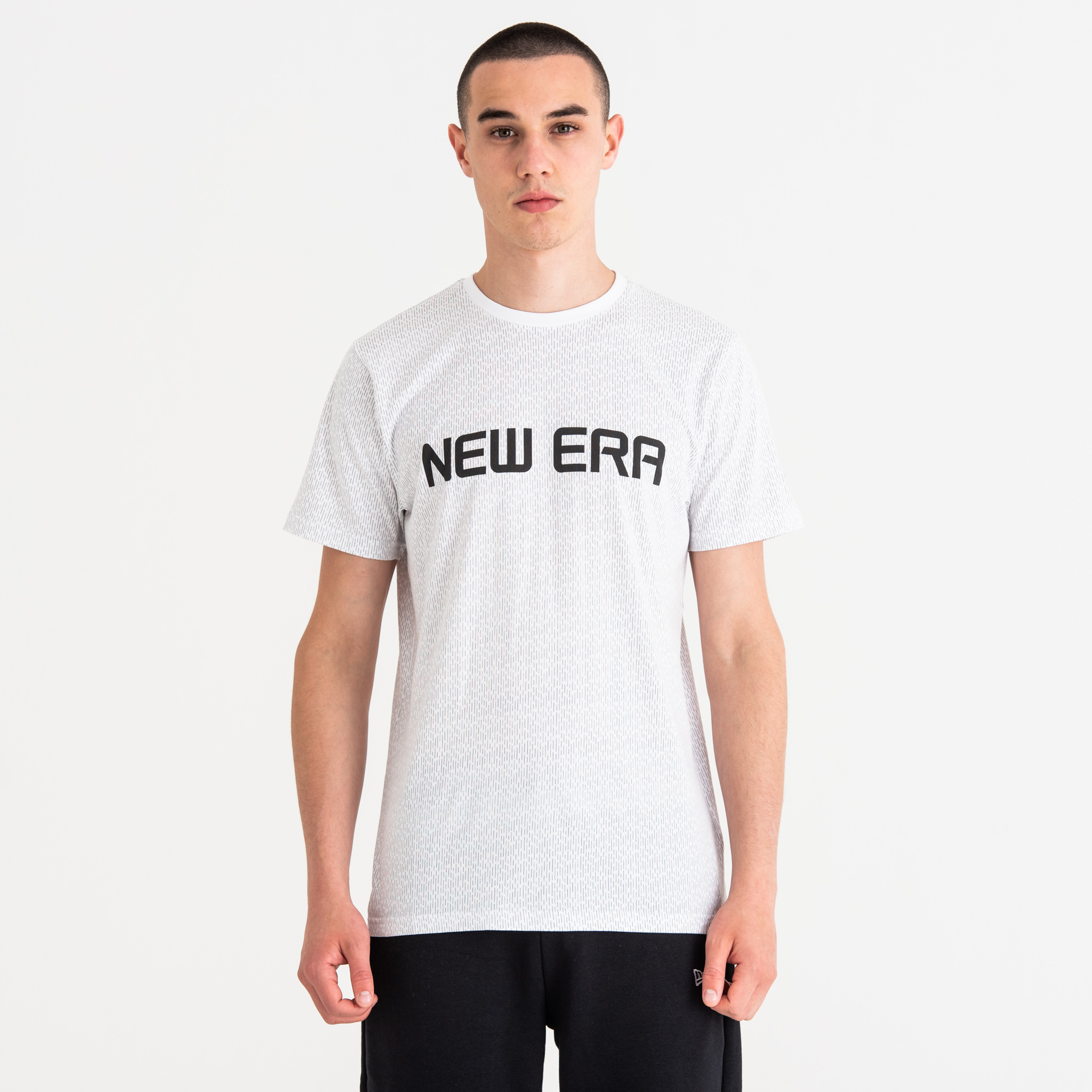 New Era – Weißes T-Shirt – Rain Camo