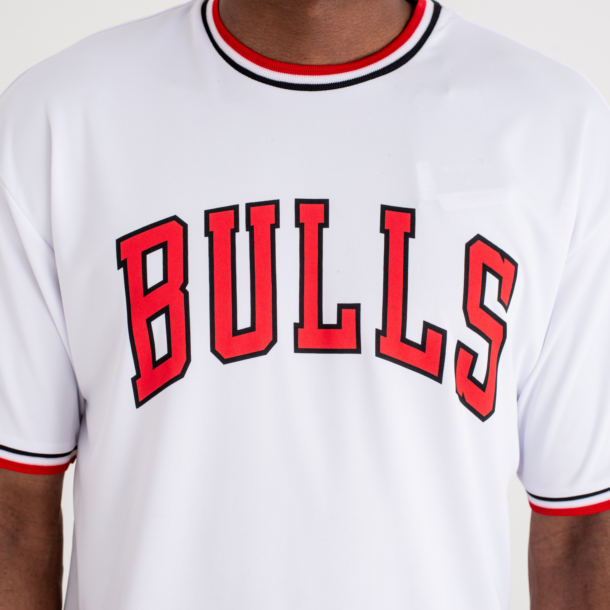 T-shirt à liserés Chicago Bulls Wordmark