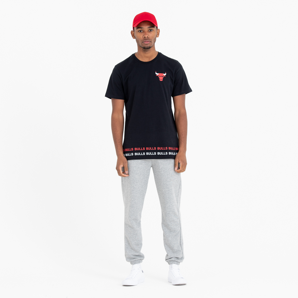 Chicago Bulls Team Wordmark – T-Shirt in Schwarz