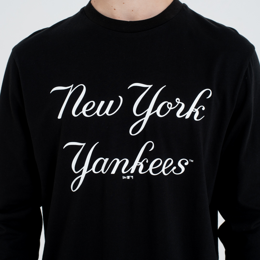 T-shirt à manches longues New York Yankees Script