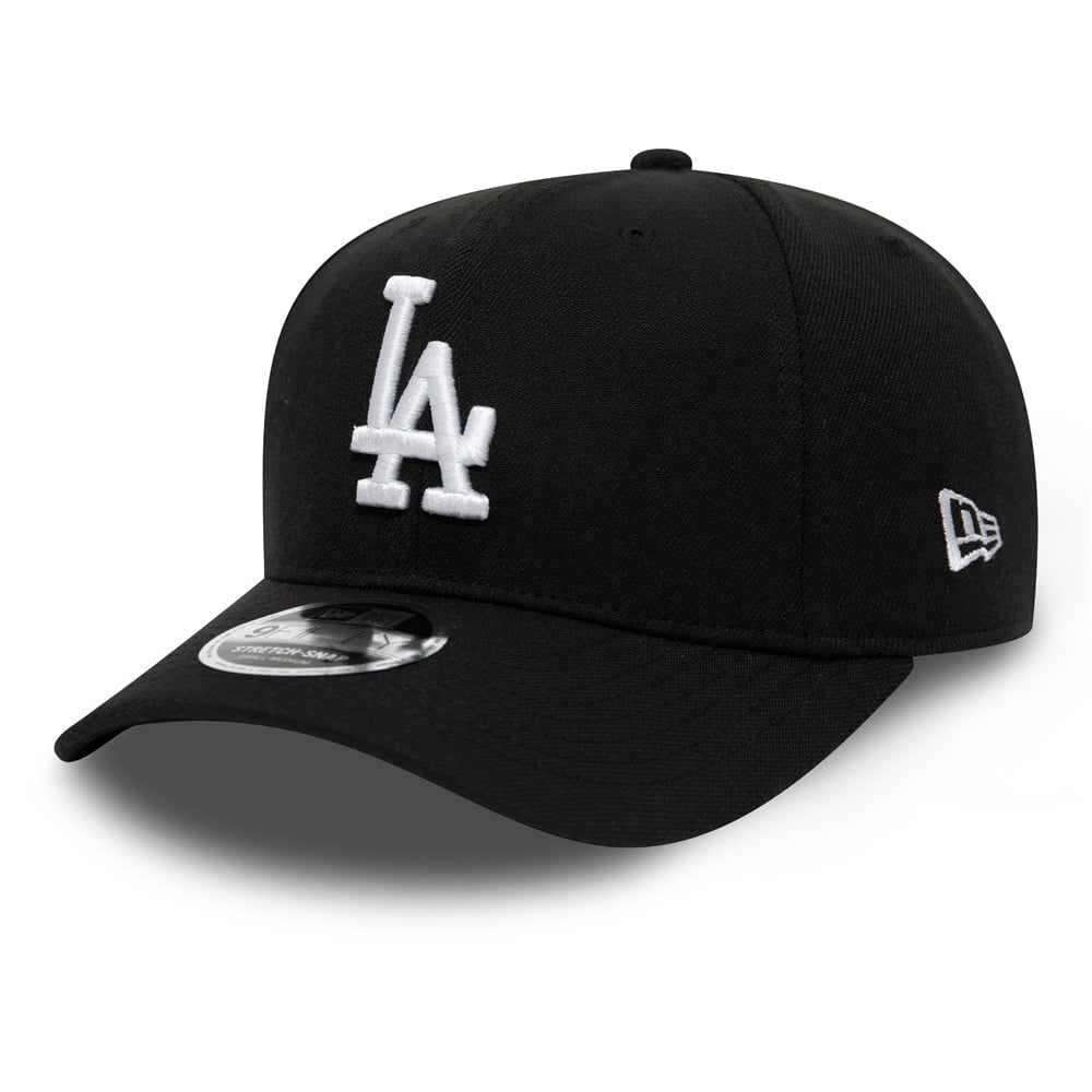 LA Dodgers Black 9FIFTY Stretch Snap Cap