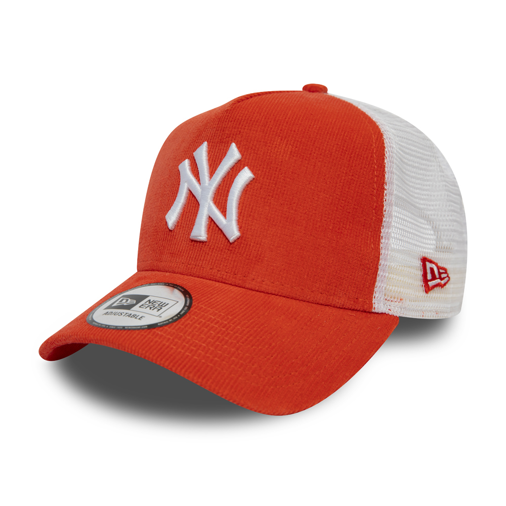 New York Yankees Cord A Frame Trucker, coral
