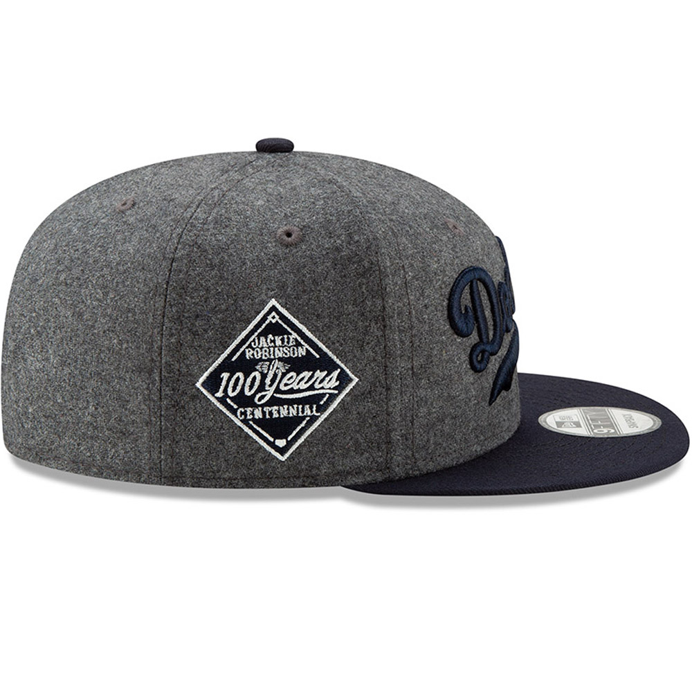 Jackie Robinson 100 anni Patch laterale grigio 9FIFTY Snapback